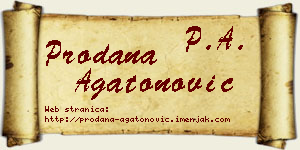 Prodana Agatonović vizit kartica